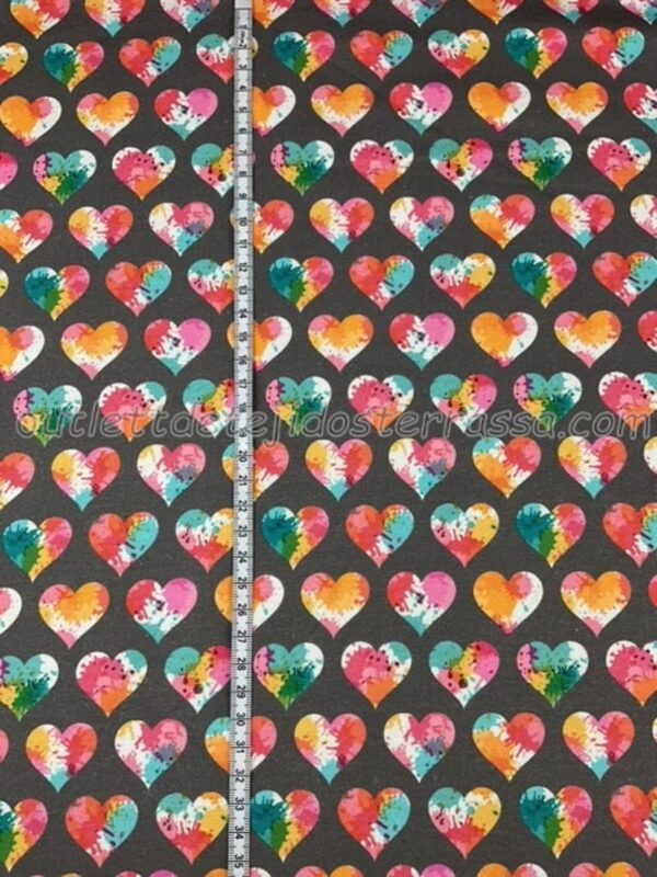 Punto camiseta “Corazones y Espigas fondo gris" - Imagen 4