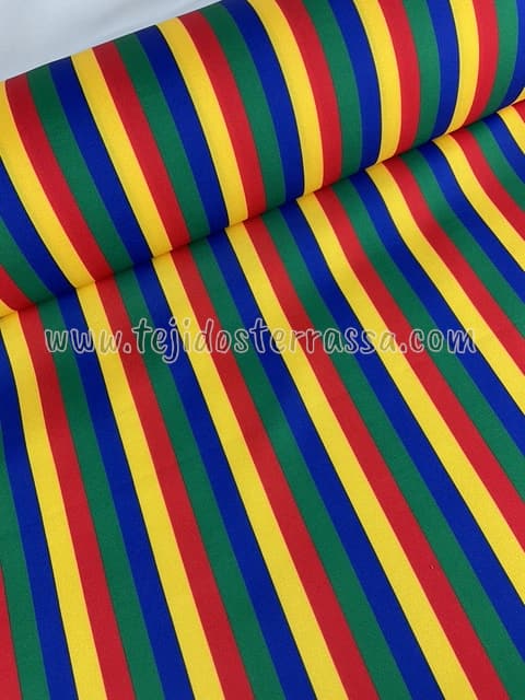 Strech estampado rayas colorines 1,3 cms