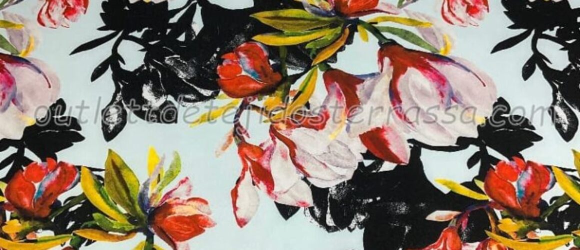 Creps estampados Flor grande