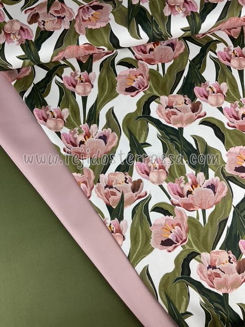 Canvas estampado Flores rosas