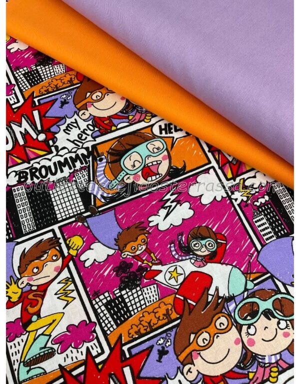 Algodón estampado Comic boom - Imagen 4