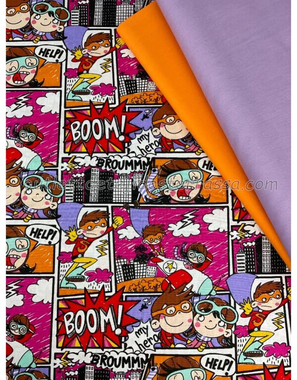 Algodón estampado Comic boom - Imagen 3
