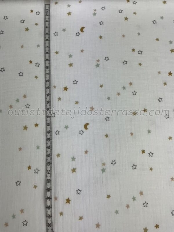 Muselina estampada Patos y Estrellas - Imagen 4