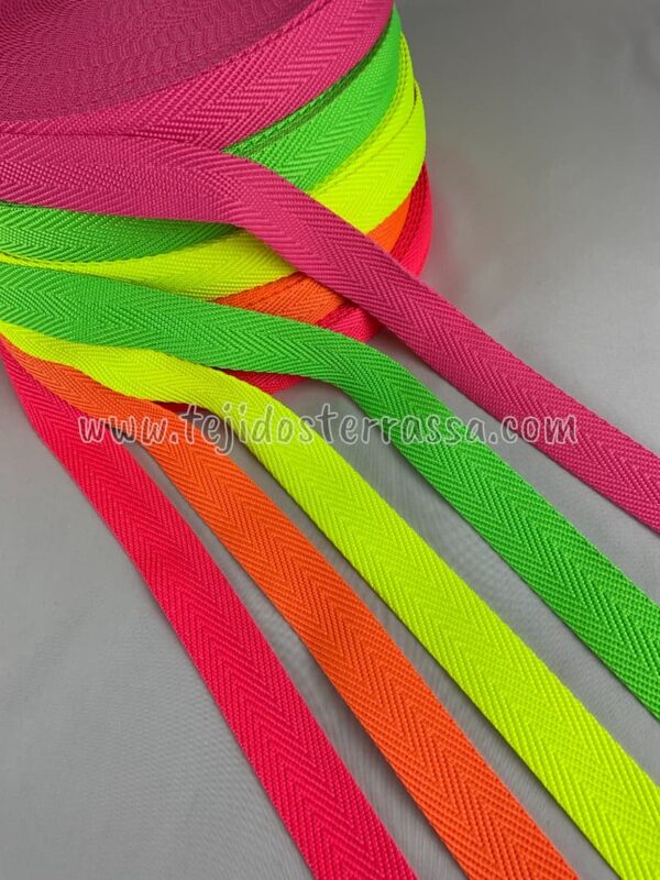 Cinta espiga 3 cms Colores Flúor - Imagen 3