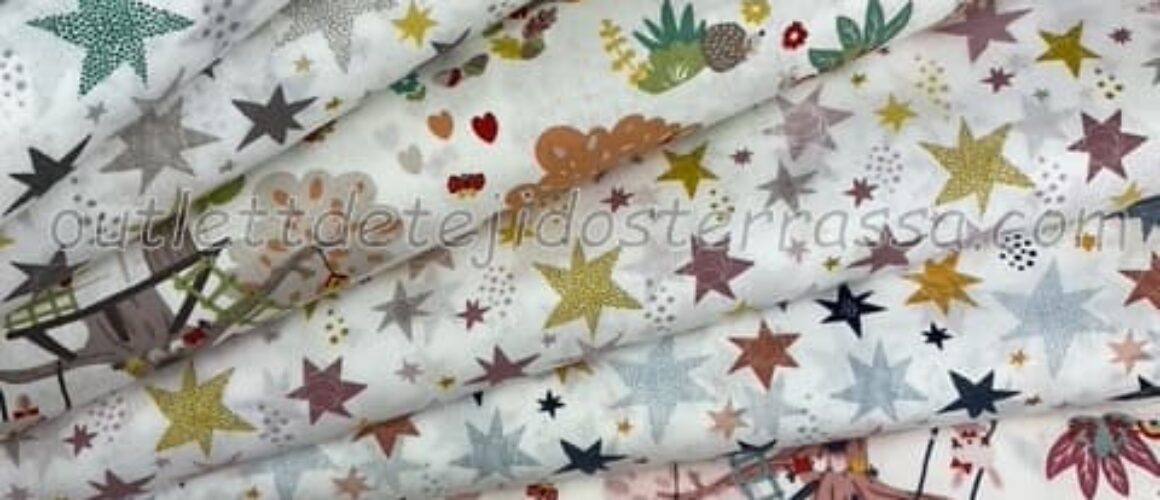 Algodón estampado Casita del árbol