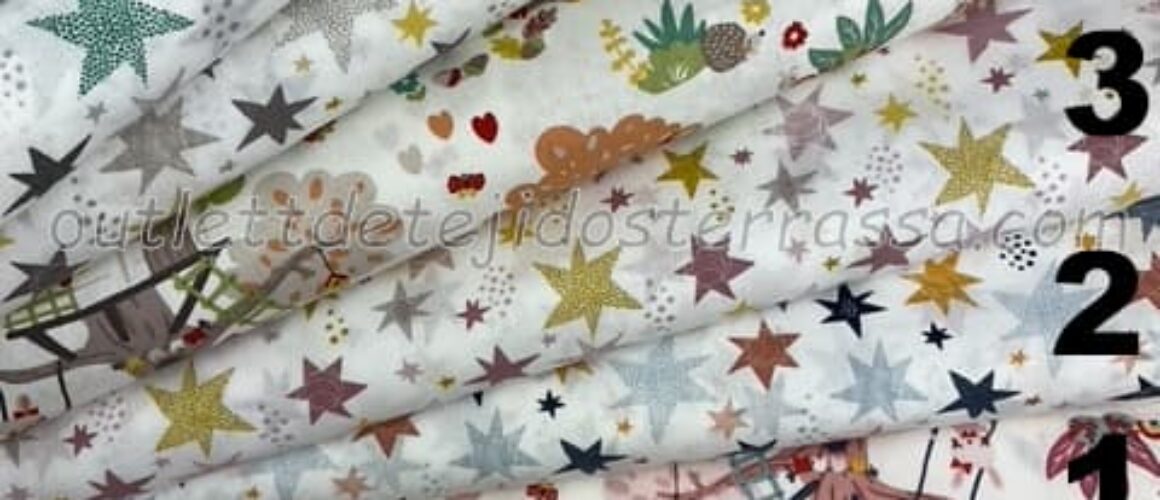Algodón estampado Casita del árbol