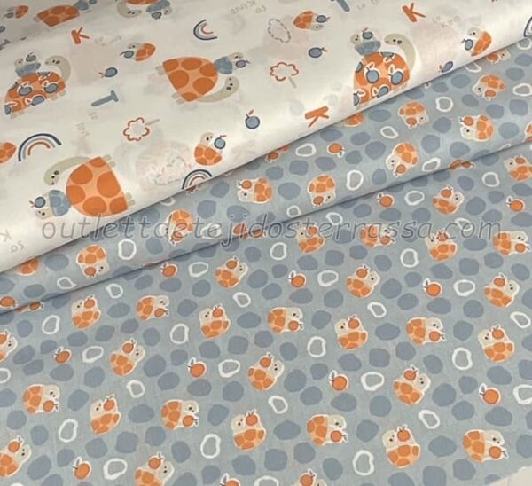 Algodón estampado Tortugas - Imagen 3
