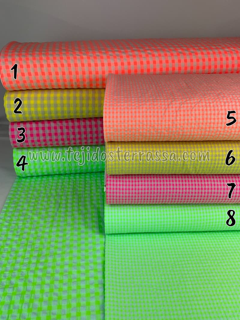Vichy Seersuker Fluor (0,3 y 0,7 cms)