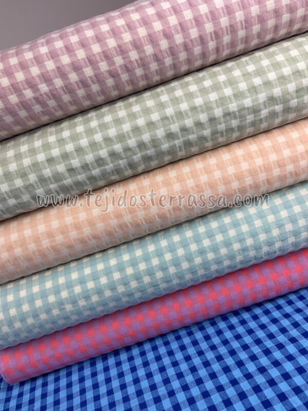 Vichy Seersuker Bicolor (0,3 y 0,7 cms) - Imagen 3