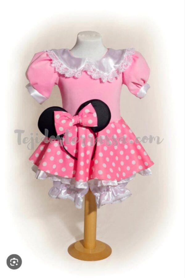 Flamenca - Popelin lunares rosa chicle - Imagen 5