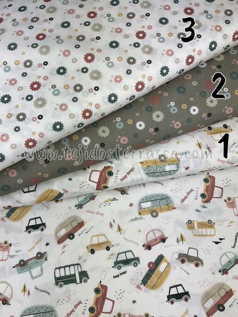 Algodón estampado Coches y Caravanas