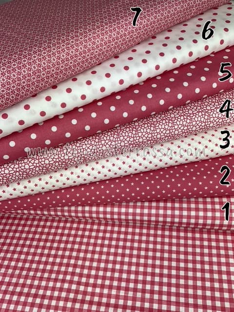 Algodón estampado Monocolor Rosa empolvado