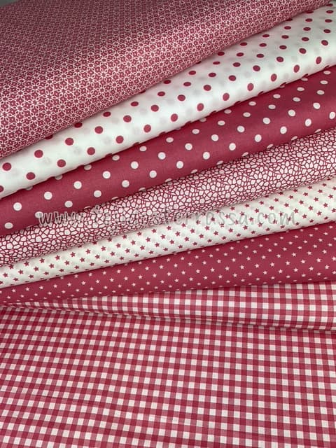 Algodón estampado Monocolor Rosa empolvado