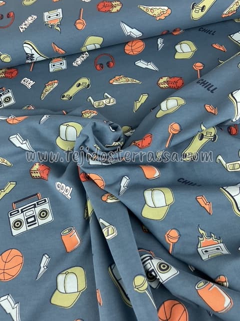 Punto Camiseta estamp. Basquet/Cascos