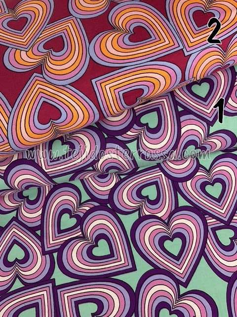 Punto camiseta estamp. Corazones