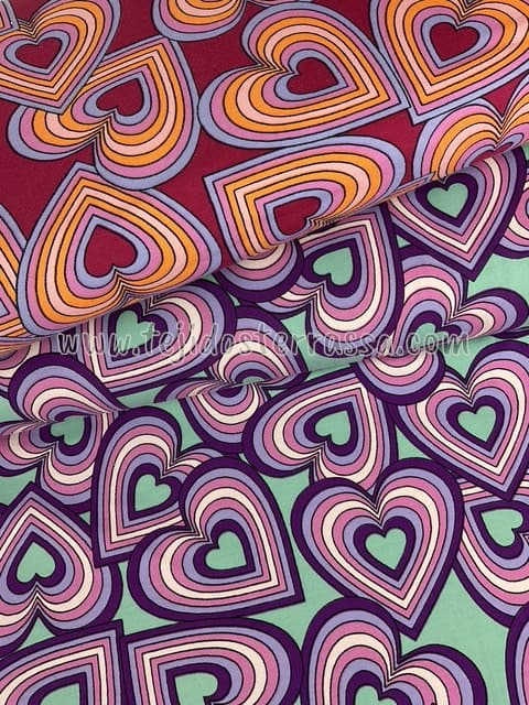 Punto camiseta estamp. Corazones