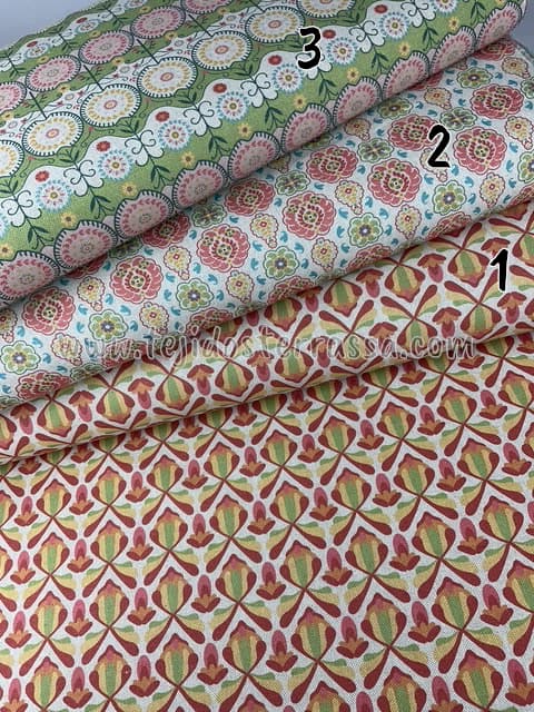 Cuya estampada Naranjas/Verdes