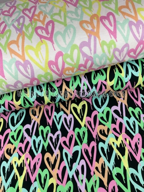 Punto Camiseta estamp. Corazones - Imagen 2