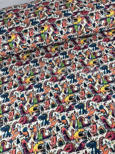 Punto camiseta estampado Dinosarios