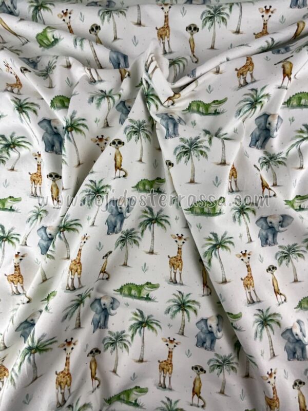 Punto camiseta estampado Elefantes y Jirafas