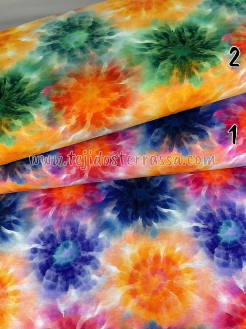 Punto Camiseta estamp. Tie Dye