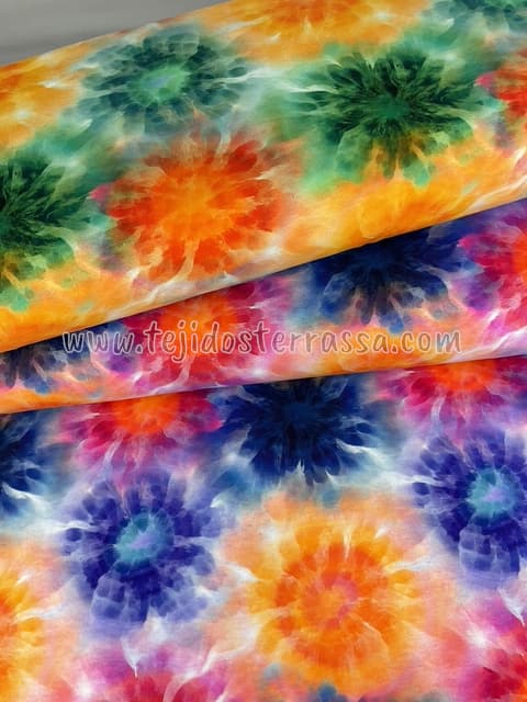 Punto Camiseta estamp. Tie Dye