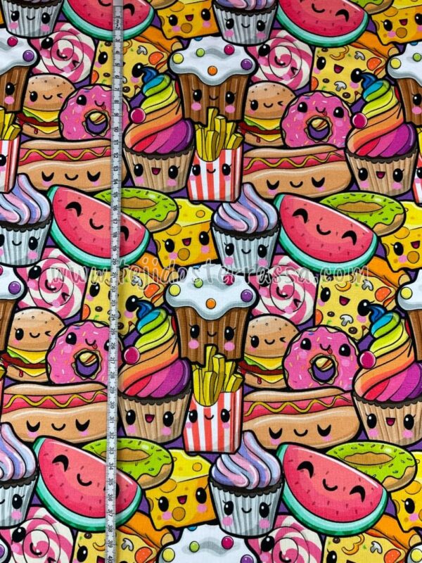 French Terry estamp. finito Donuts / Magdalenas - Imagen 3