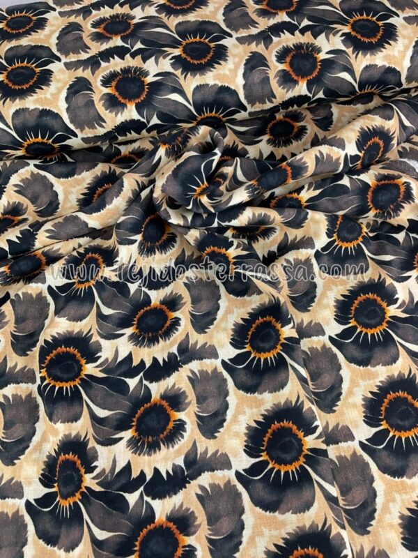 Lino estampado Girasoles
