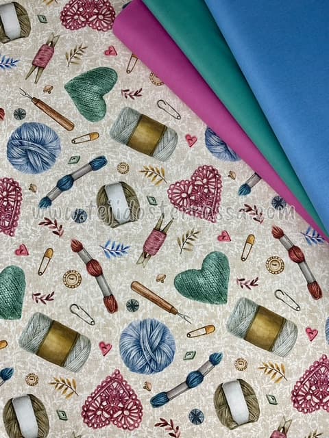 Canvas estampado Lana / Croché