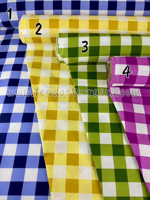 Algodón estampado resinado Vichy 3 cms