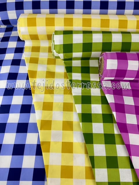 Algodón estampado resinado Vichy 3 cms