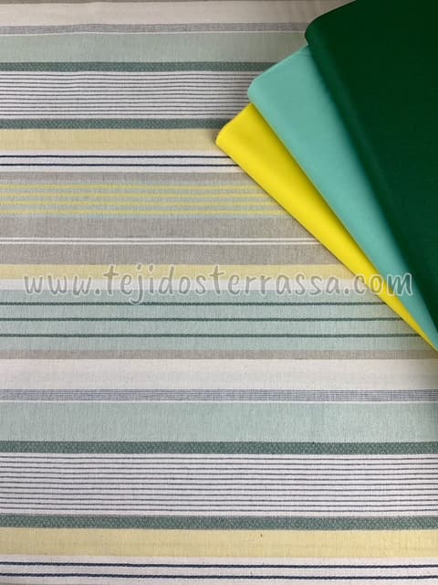 Cuya rayas mint/amarillo