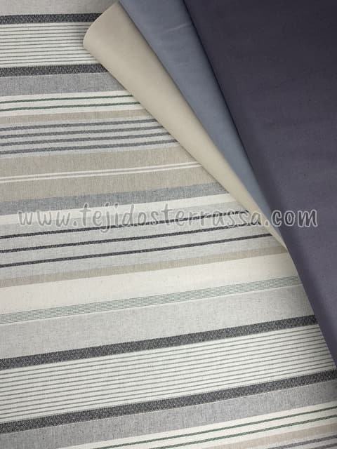 Cuya rayas natural/gris