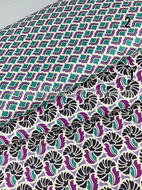 Algodón estampado (popelin) satinado