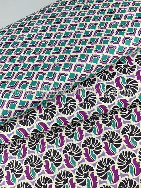Algodón estampado (popelin) satinado