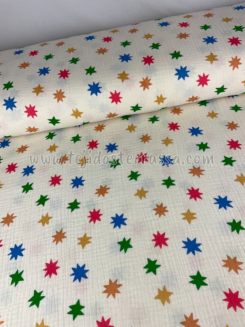 Muselina Estrellas colores