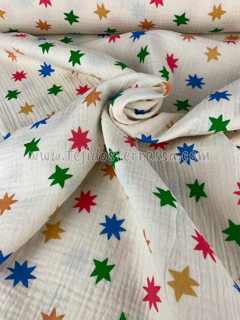 Muselina Estrellas colores