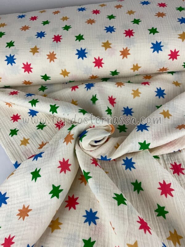 Muselina Estrellas colores - Imagen 3