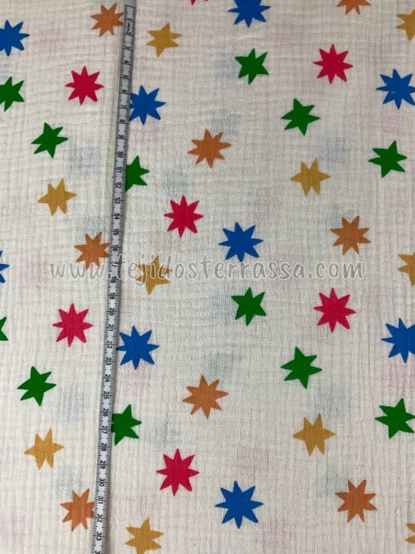 Muselina Estrellas colores - Imagen 4