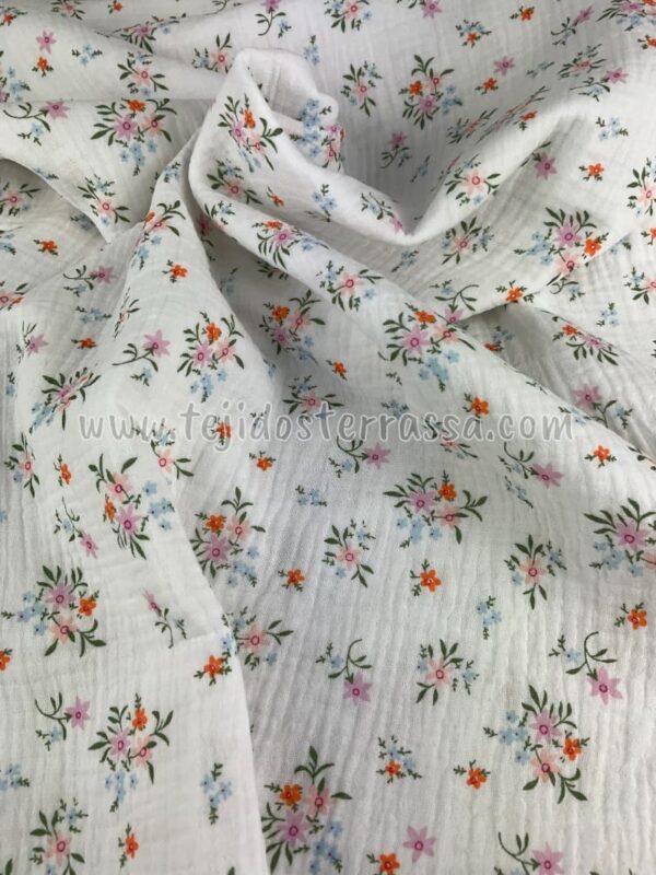 Muselina estampada Florecitas