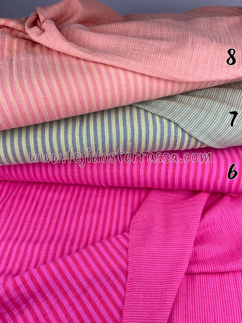 Muselina reversible rayas 0,6 y 0,2 cms