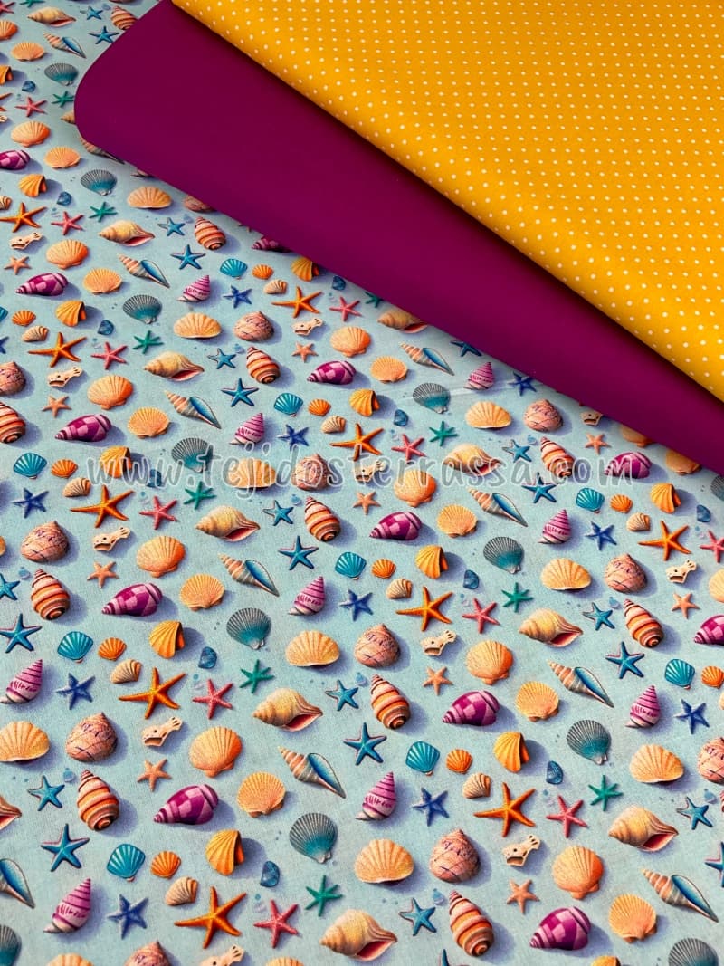 Algodón estampado 3D Verano