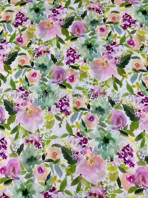 Voilé algodón estampado Flores