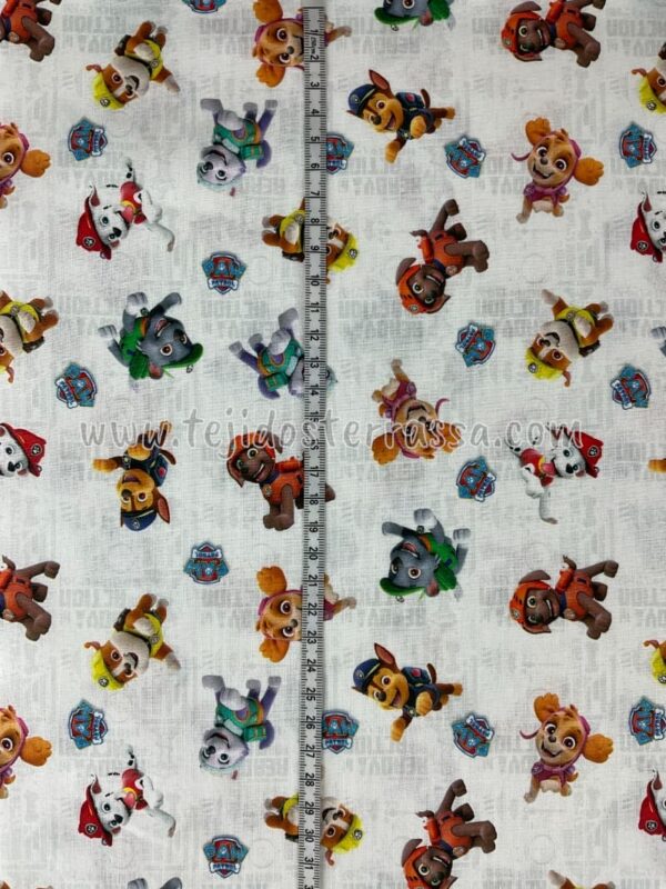Algodón estampado (popelin) Patrulla Canina - Imagen 3