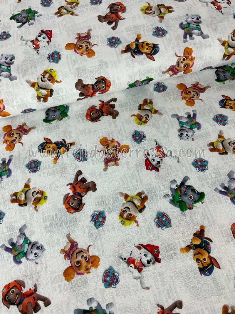 Algodón estampado (popelin) Patrulla Canina