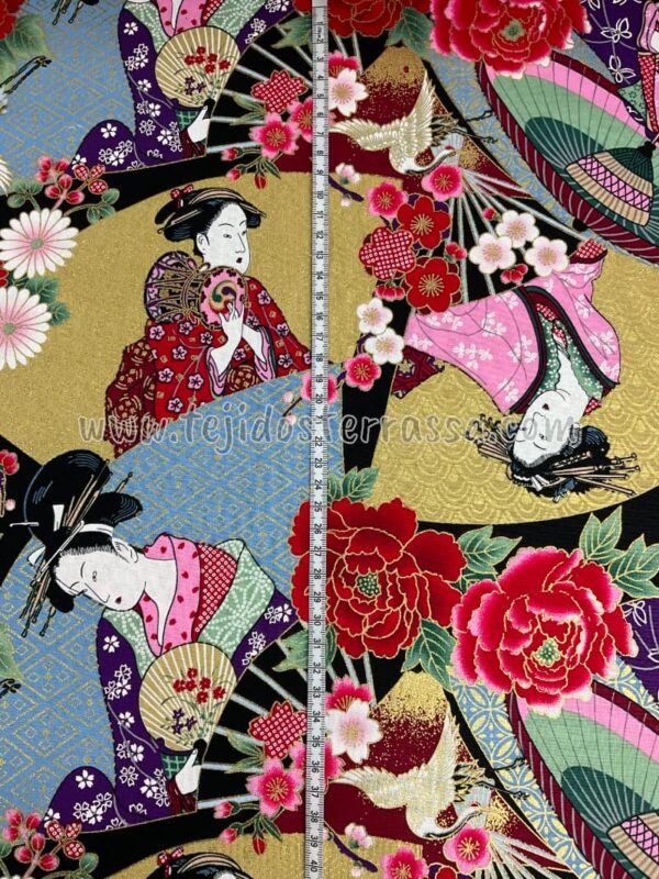 Algodón estampado (popelin) Japonesas - Imagen 3