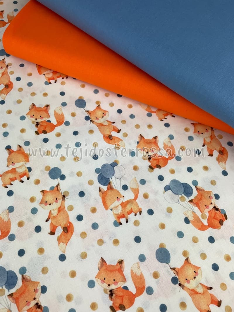 Algodón estampado (popelin) Zorritos