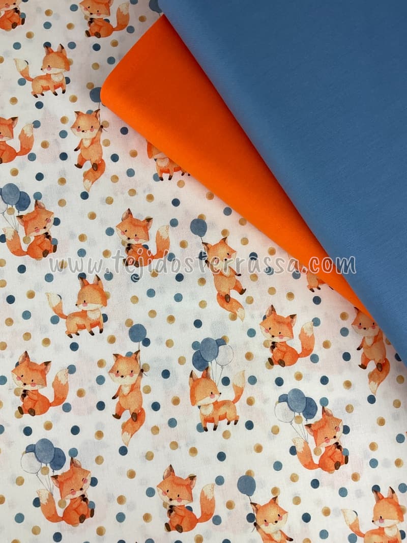 Algodón estampado (popelin) Zorritos