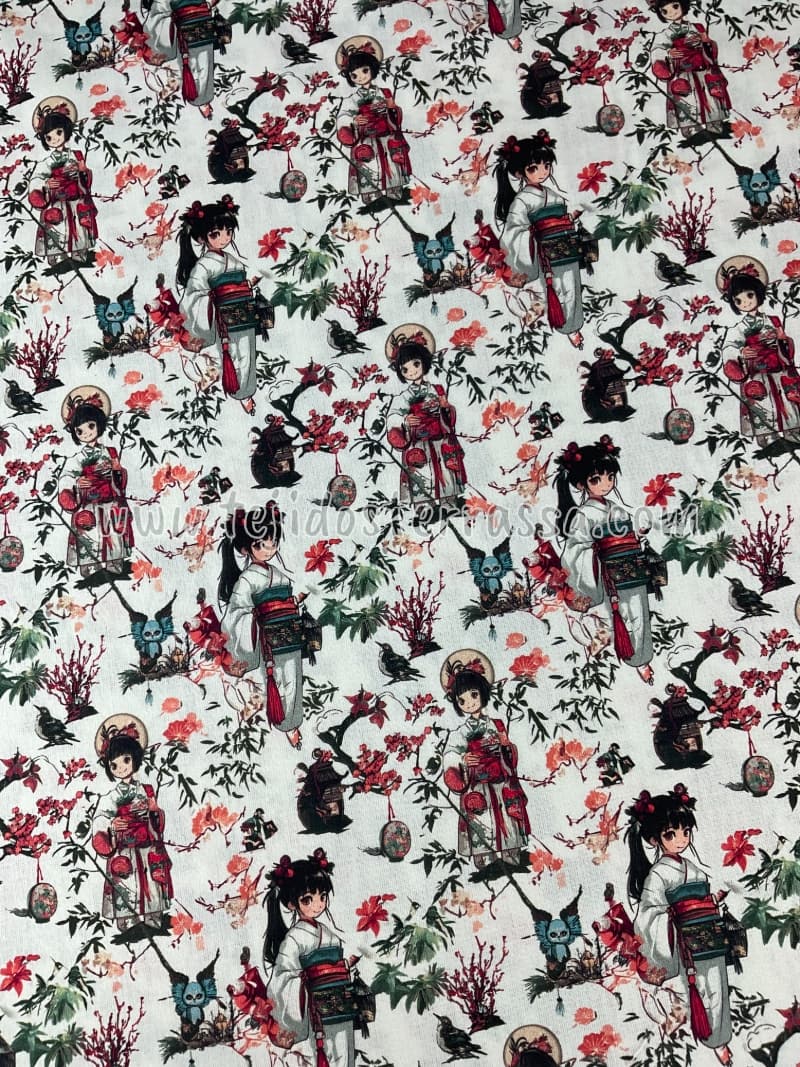 Algodón estampado (popelin) Anime