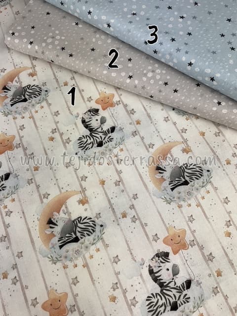 Algodón estampado (popelin) Cebras